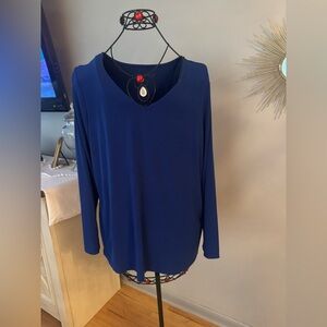 Susan Graver Royal Blue Long Sleeve Top